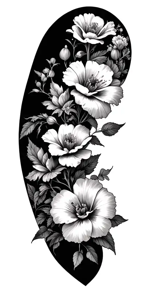 Poisonous Flowers Floral Sleeve