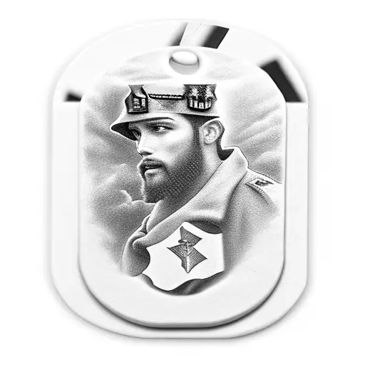 Military Dogtag With Jesus