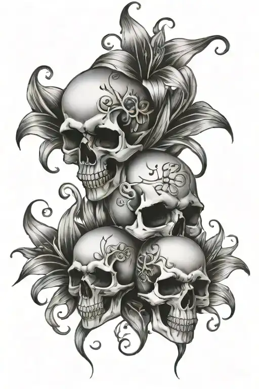 Skull Lillies Wrapping