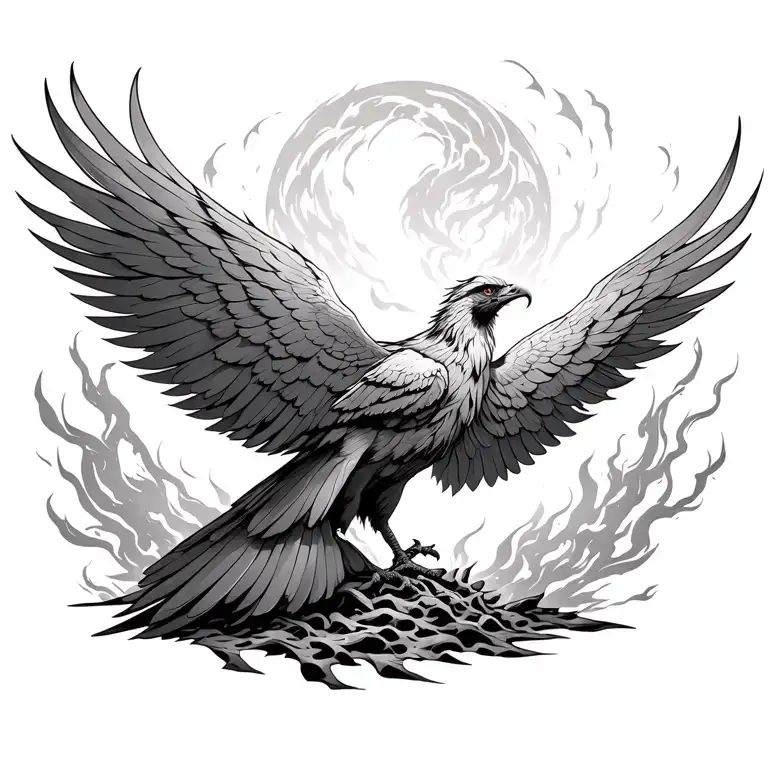 Phoenix Rising From The Ashes