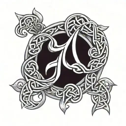 Celtic With The Letters A J K Ml