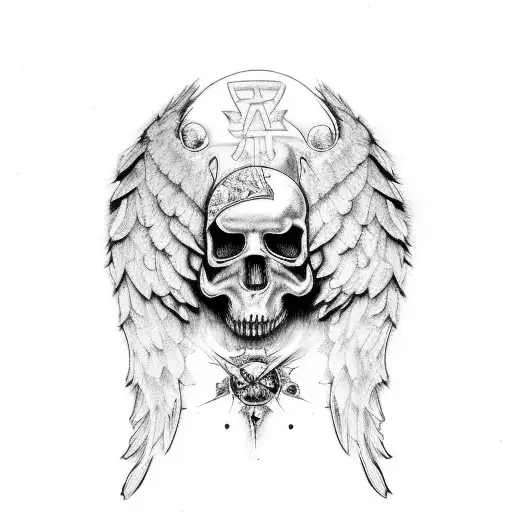 Wrecked Car With Angel Wings