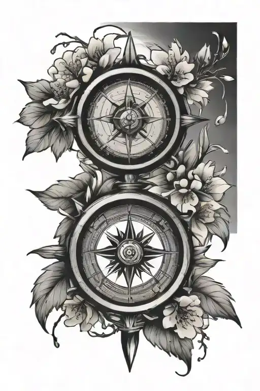 Cherry Blossom Compass Design