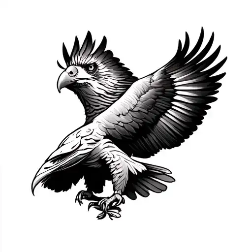 Eagle Combination Black And White