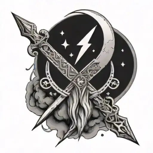 Odin Rune And Moon
