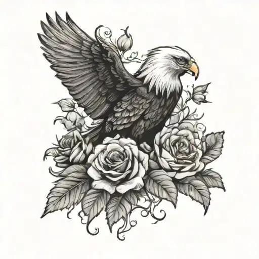 Eagle And Roses