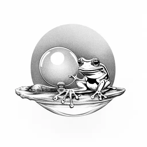 Frog Holding Crystal Ball