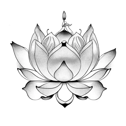 Lotus Flower Blooming From A Pocket Watch