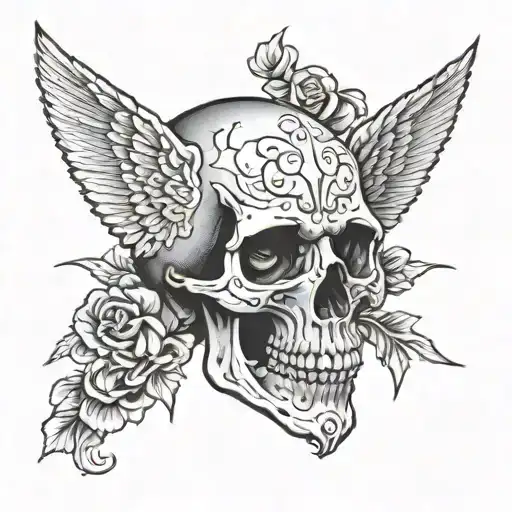 Rhea Ripley Skull With B4b Written On Skull