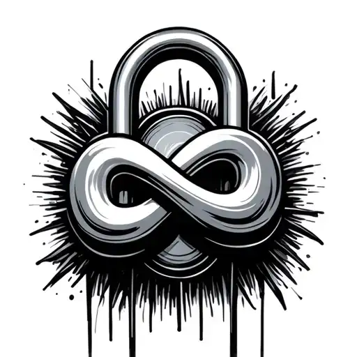 An Infinity Symbol Locked Inside A Lock