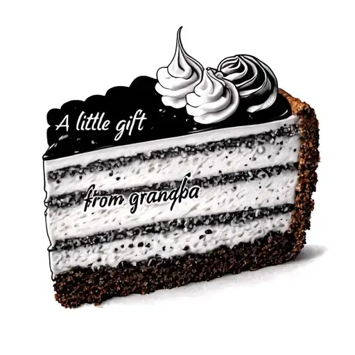 Cheesecake With The Words A Little Gift From Grandpa