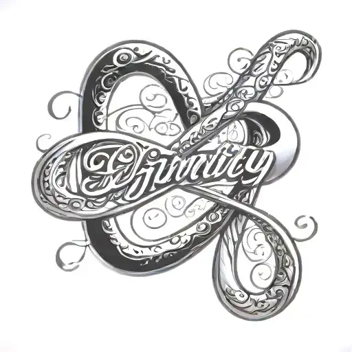 Infinity Symbol Blended Family Love Forever And Always Danielle Blake Cursive