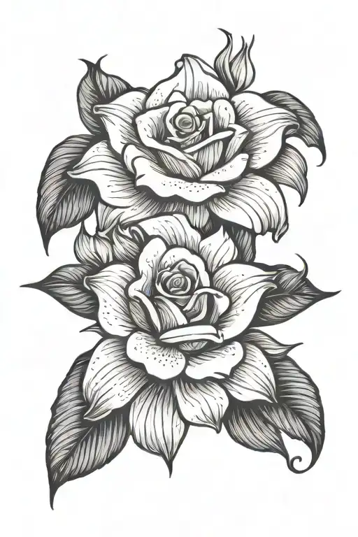 Rose And Lily Flower