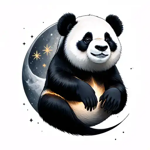 Stars Moon Panda