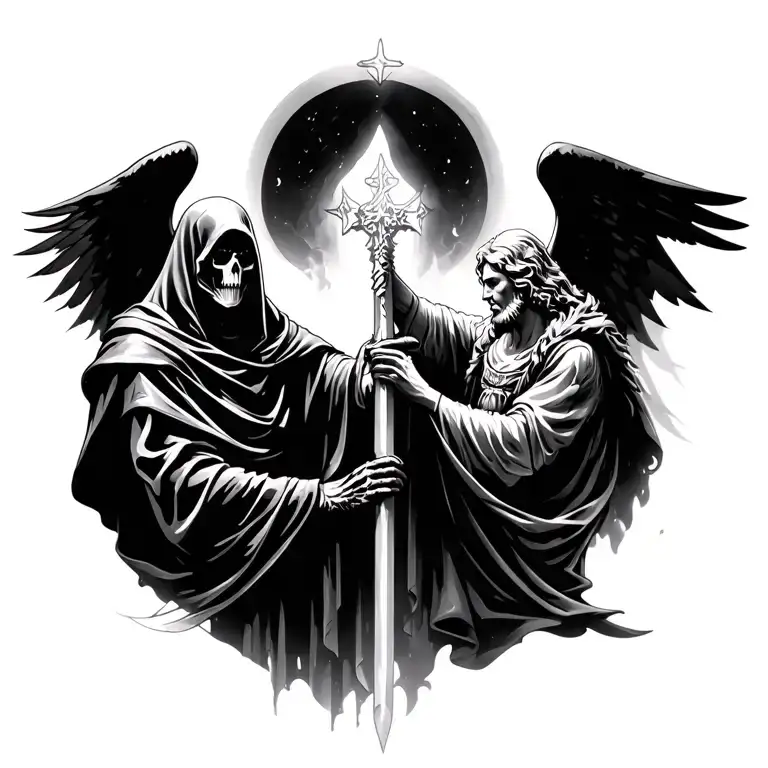 Grim Reaper Vs St Michael The Archangel