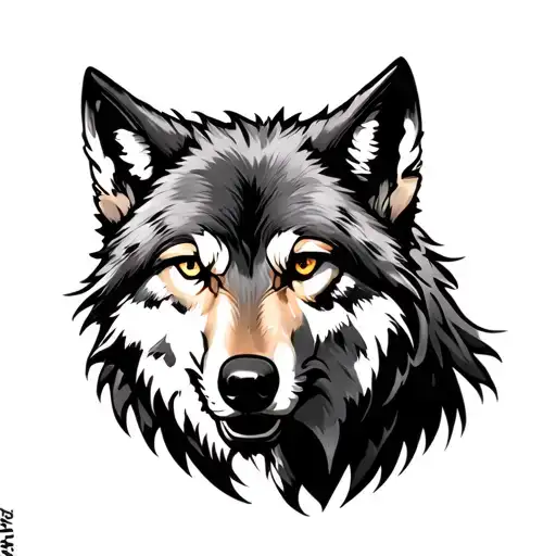 Wolf With The Letter M