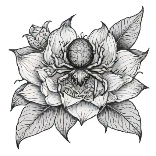 Spider That Is A Lotus Flower