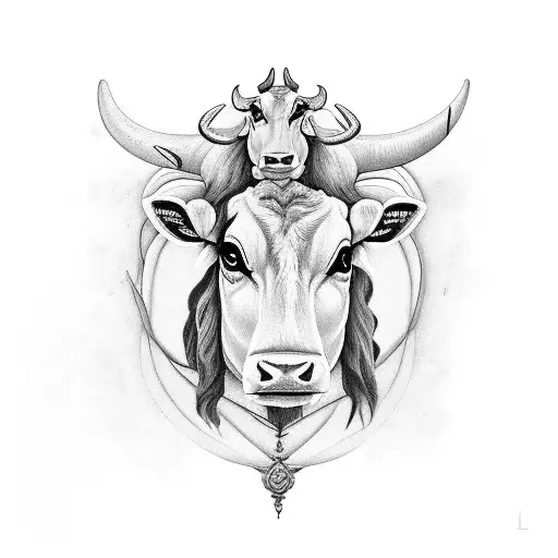 4 Sisters And Mother And Wild Cow