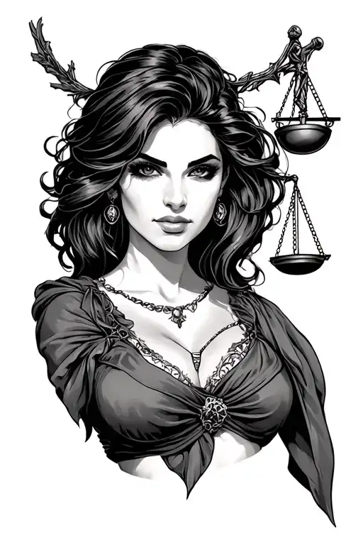 Female Justice Blidfolded