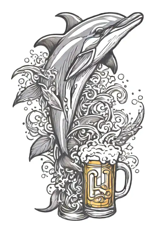 Dolphin And Beer