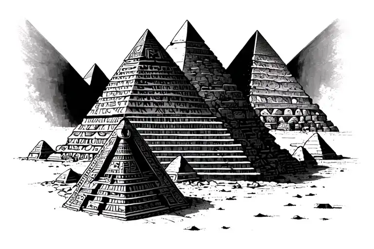 Pyramids And Ancient Egyptian Symbols