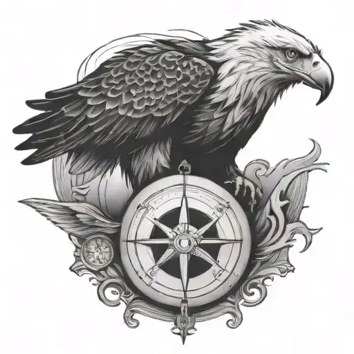 Eagle With Compass