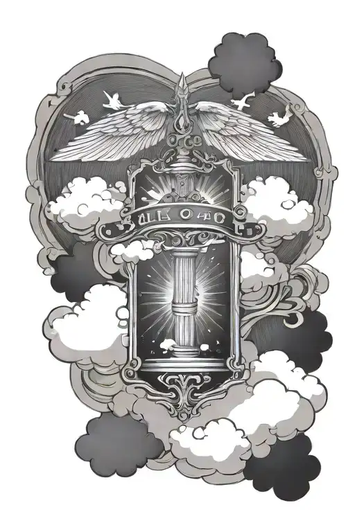 Bible Verse Surrounded By Clouds And Rays Shining