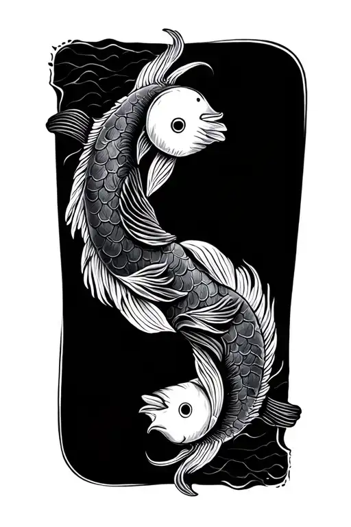 Kio Fish Resembling Yin Yang