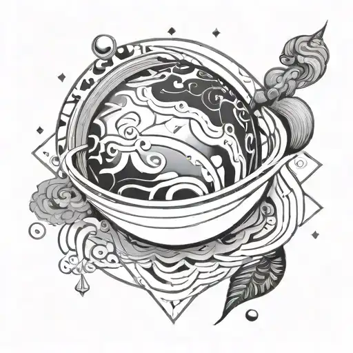 A Minimalist Design Of Venus Planet As A Beautiful And Intricate Geometric Pattern