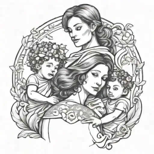 Mother And Children