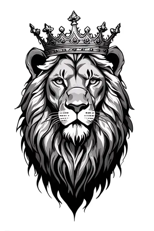 Lion Wearing A Crown