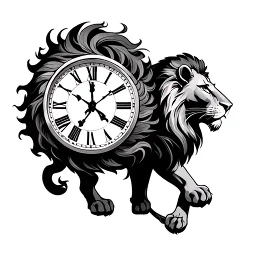 Lion And Clock