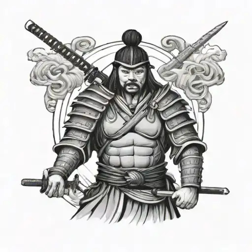 Samurai Warrior Holding