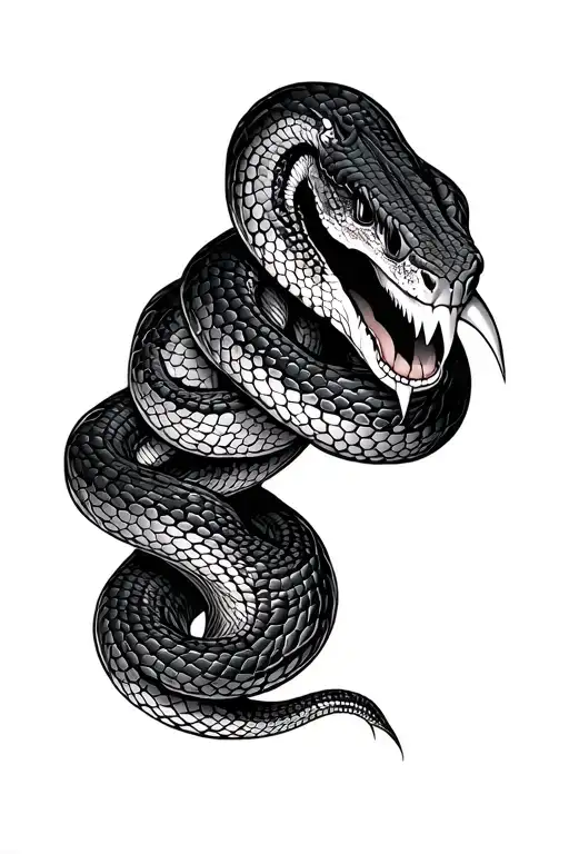 Snake Going Up Arm And Biting