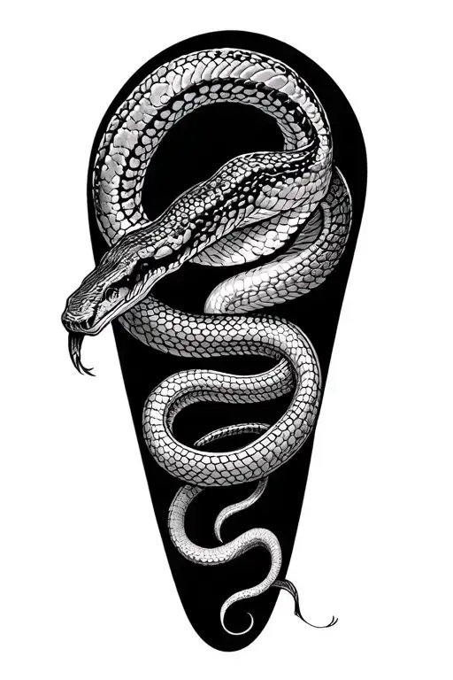 Snake Winding Down Leg Sleeve