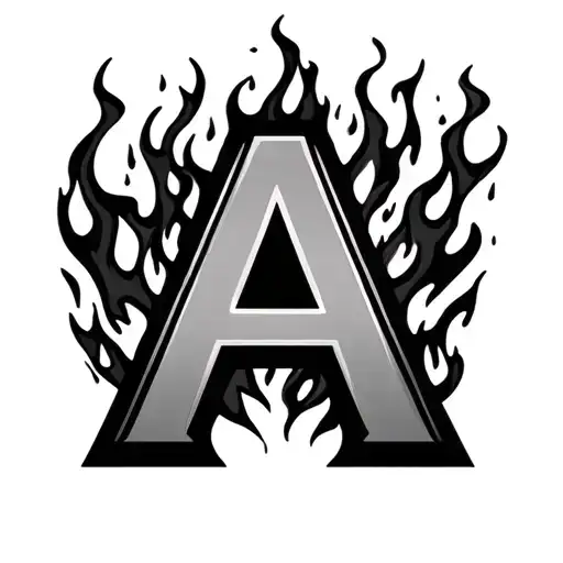 Letter A In Fire Walking Like A Man