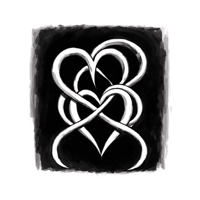 A A With Heart And Infinity Symbol