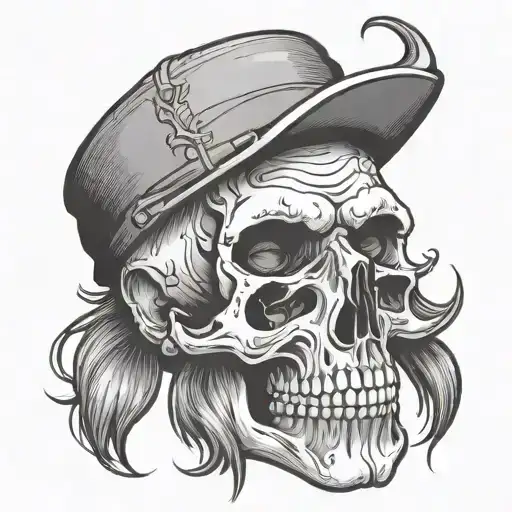 Skull Flatbill Beard