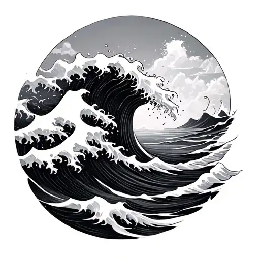 Ocean Waves Fine Line