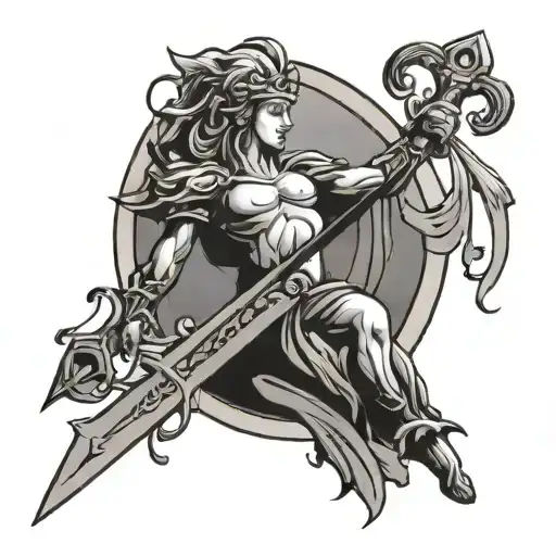 Libra Logo With Sword