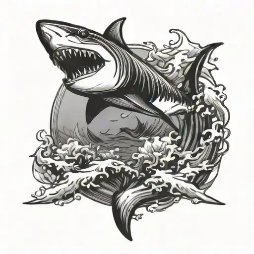 Shark Jumping Out The Ocean