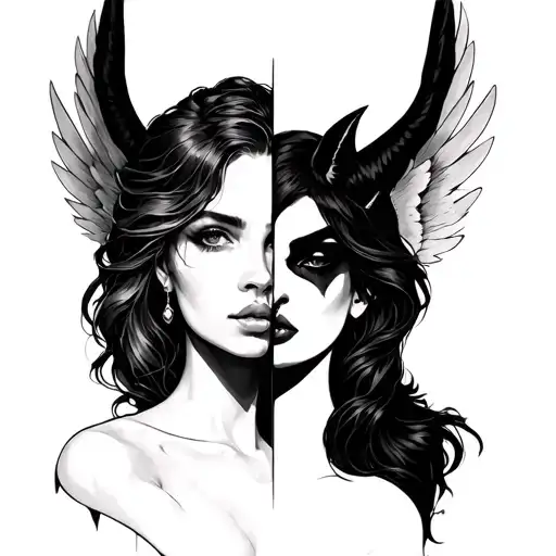 Half Angel Half Devil Female
