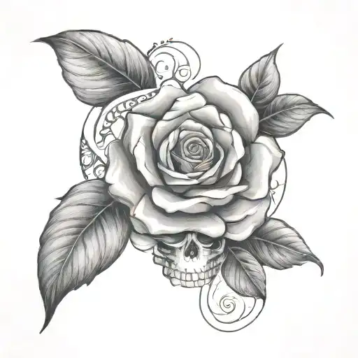 Rose Mandala Skull