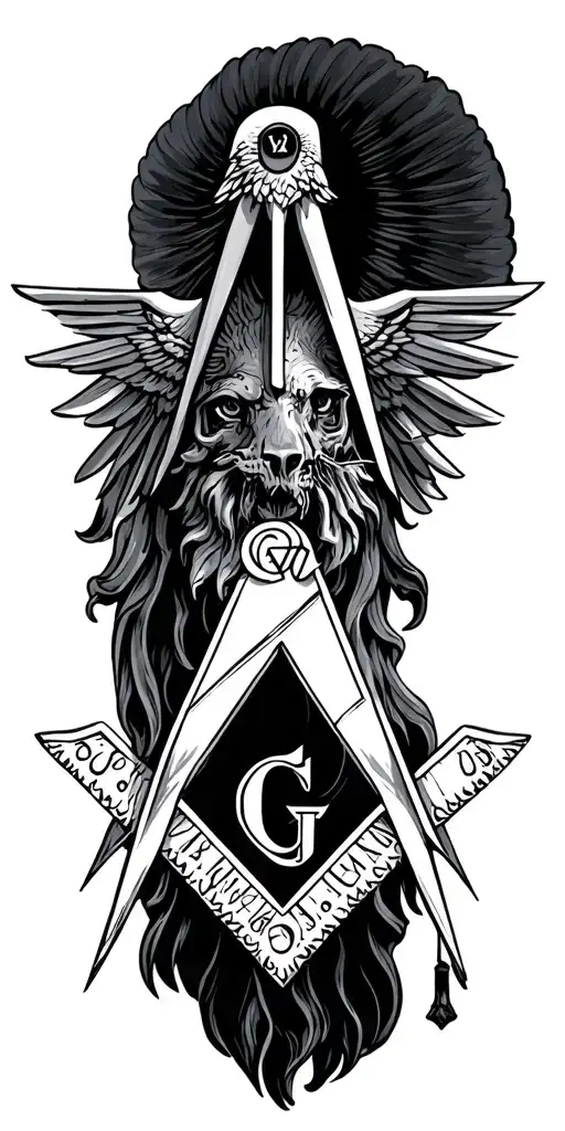 Freemason Symbol Incorporated With Out Doors