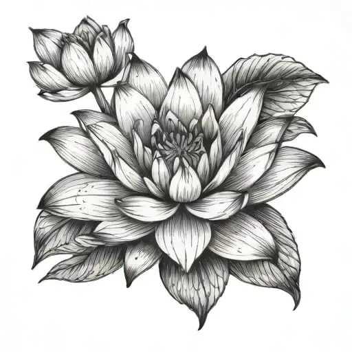 Water Lilly And Violet