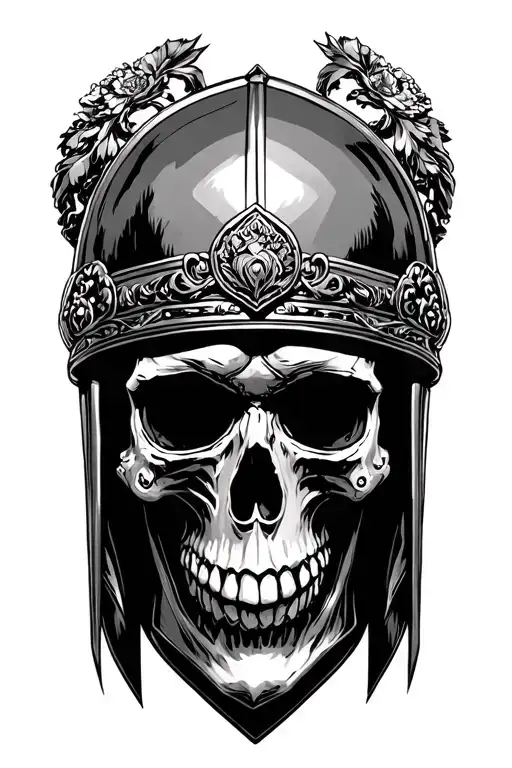 Skull In Royal Helmet