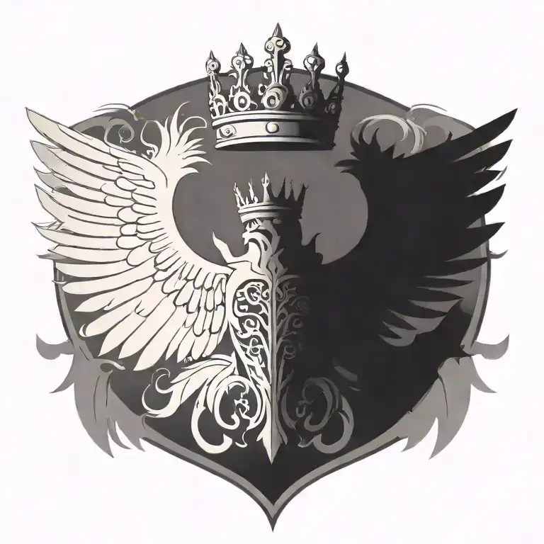 Wings And A Crown On Top