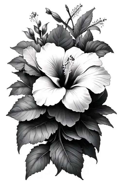 Hibiscus Flower Intertwined