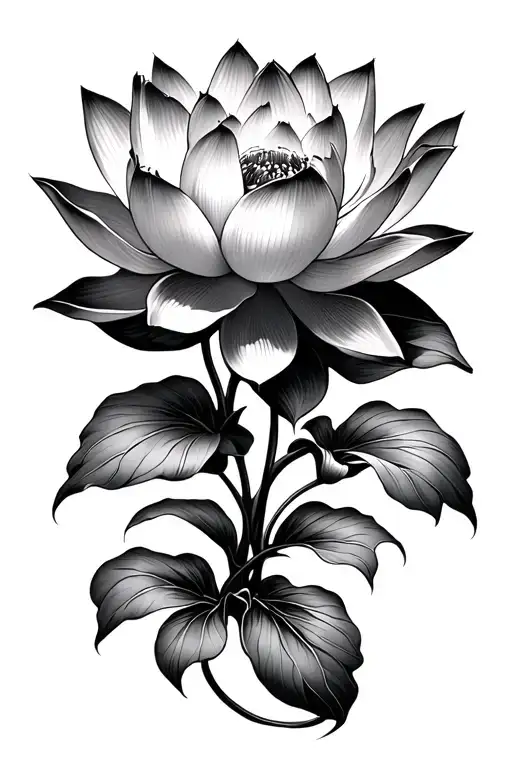 Lotus Flower Large Black
