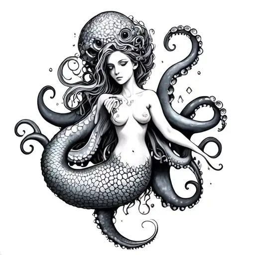 Mermaid And Octopus Wrapped